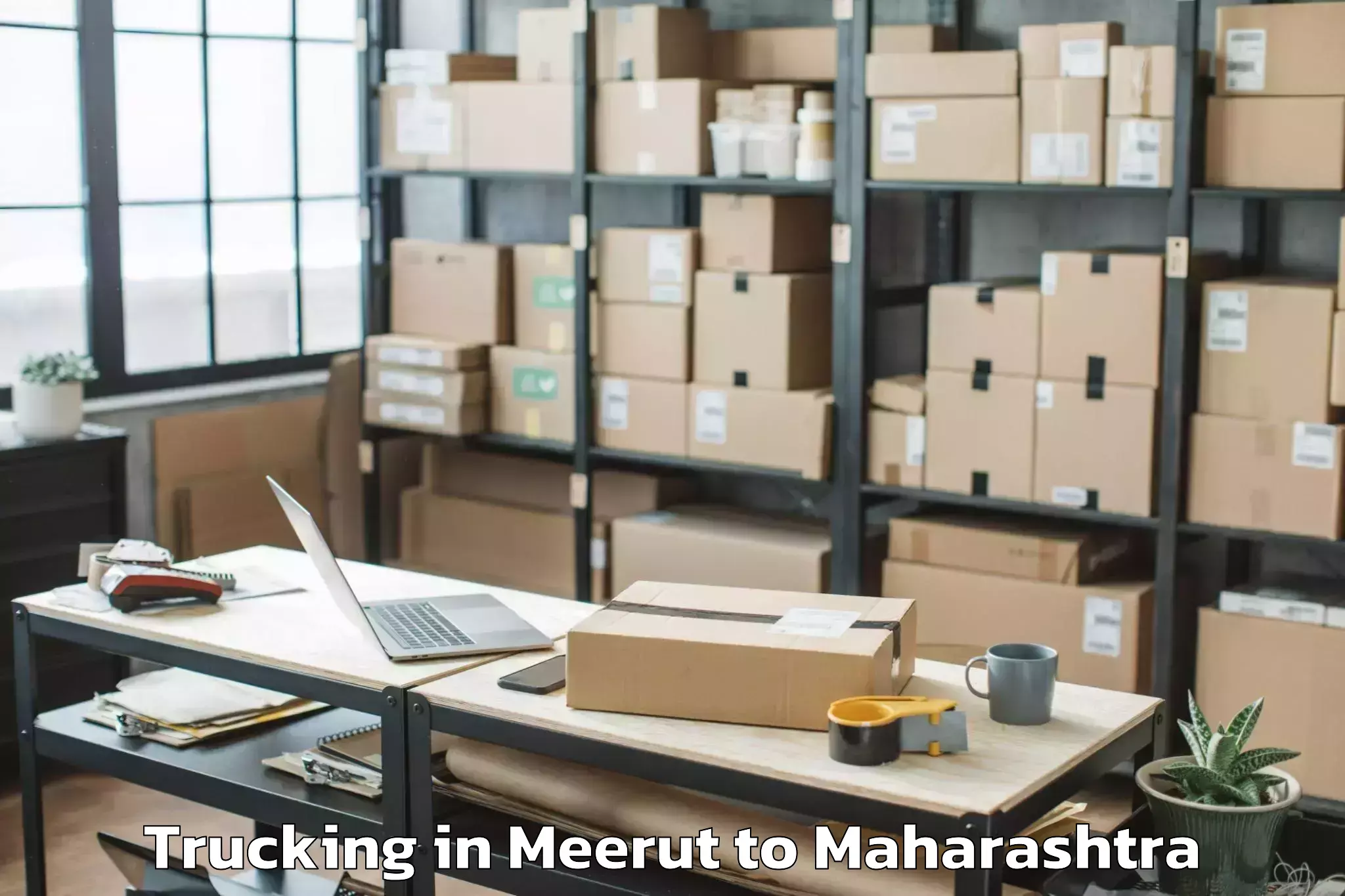 Trusted Meerut to Maharashtra National Law Unive Trucking